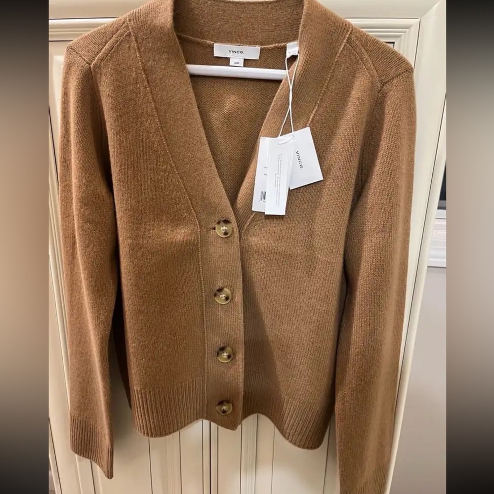 Vince cashmere shrunken button cardigan